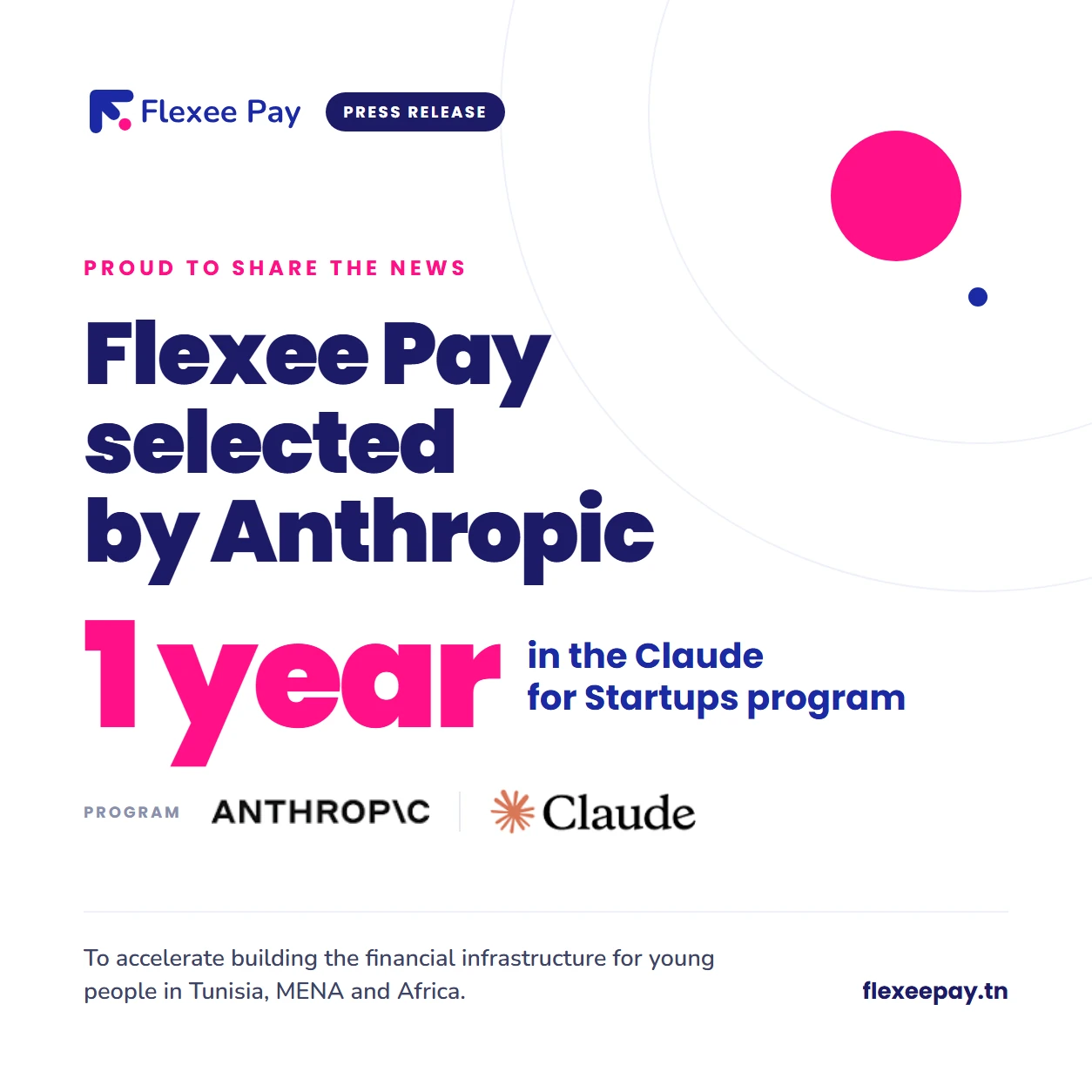 Flexee Pay selected by Anthropic for the Claude for Startups program