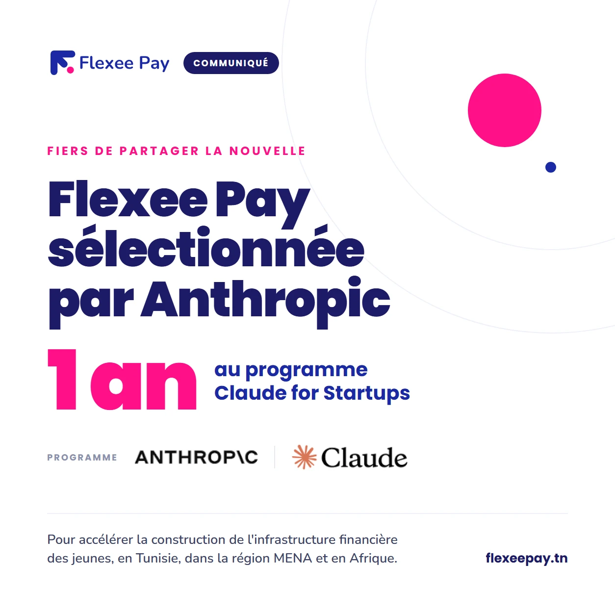 Flexee Pay sélectionnée par Anthropic pour le programme Claude for Startups